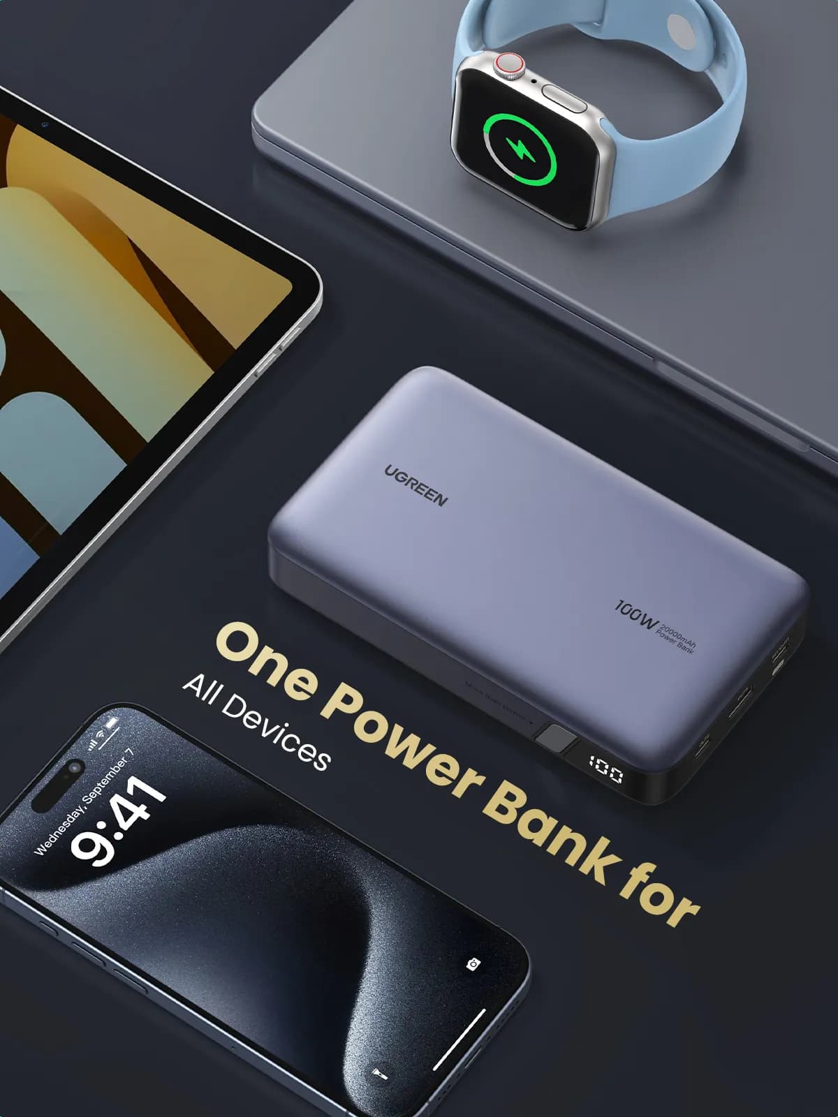 Ugreen 25188 batería externa 20000 mAh Gris 8