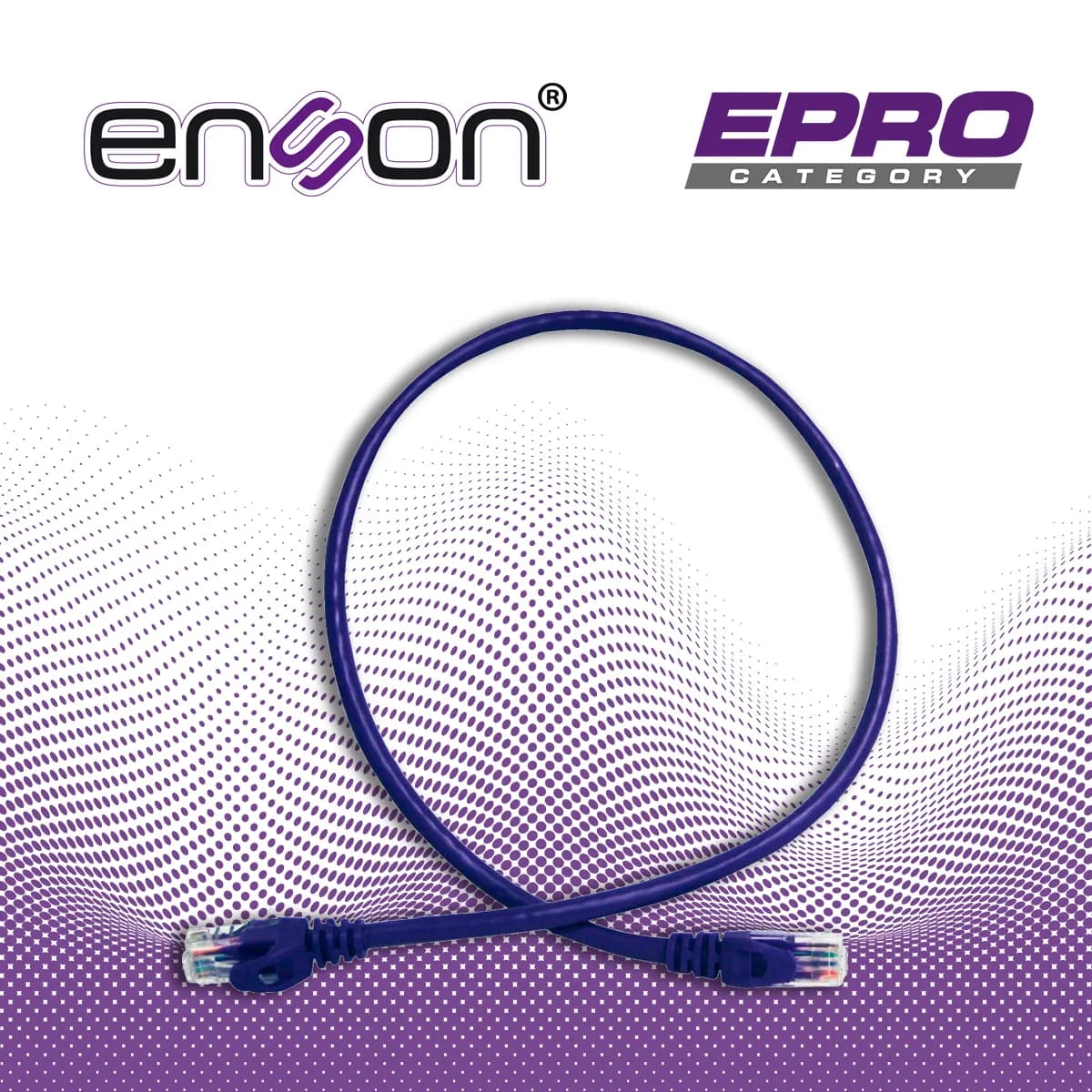 PATCHCORD UTP ENSON P6006P CAT6 60CM MORADO SERIE EPRO 100-II 100 POR  4