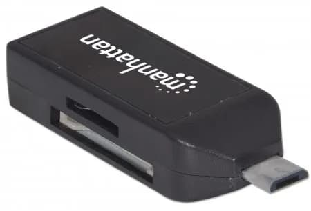 Manhattan Lector OTG de tarjetas con puerto USB 2.0. imPORT Link 2
