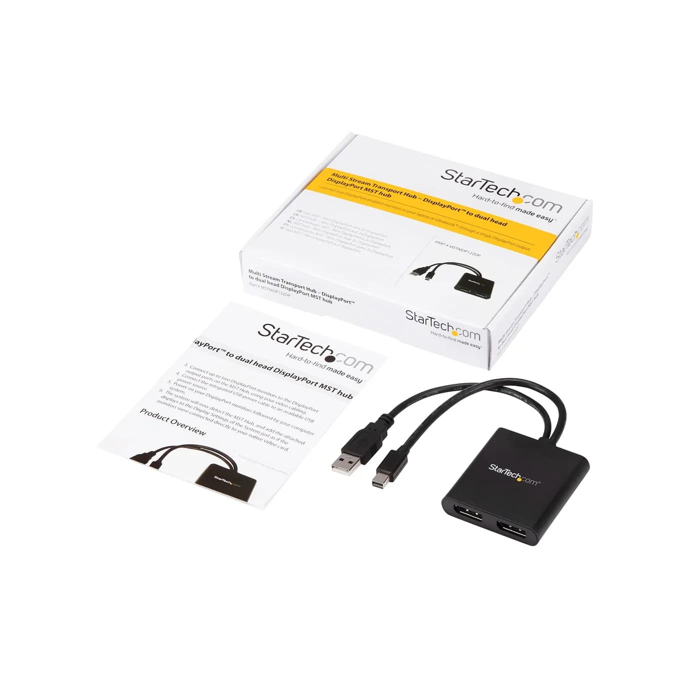 StarTech.com Splitter Divisor Mini DP a 2 puertos DisplayPort - Hub MS 6