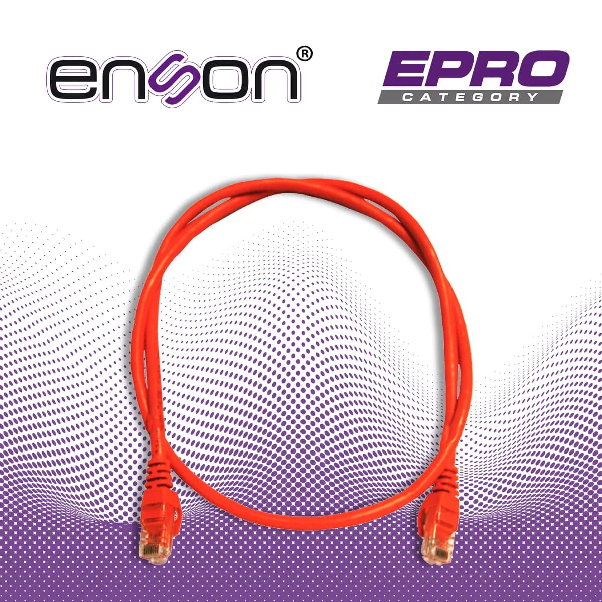 PATCHCORD UTP ENSON P6009O CAT6 90CM NARANJA SERIE EPRO 100-II 100 POR 4