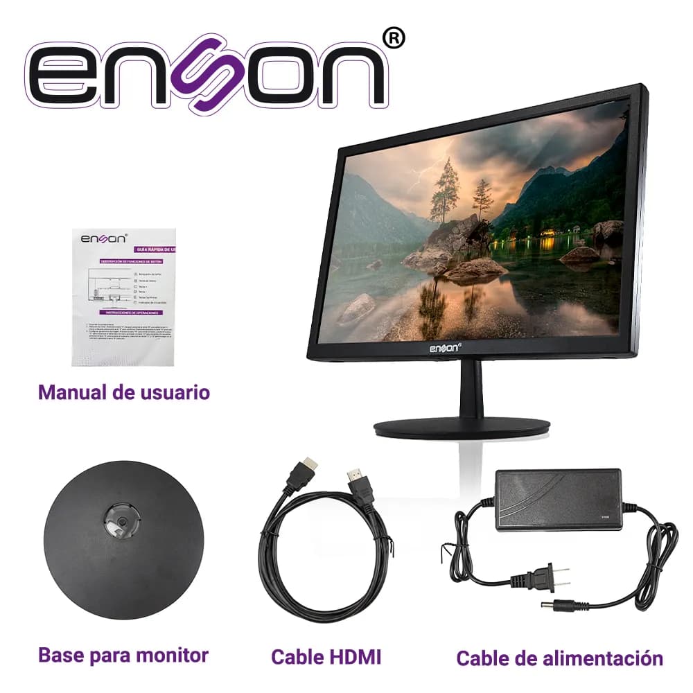 MONITOR LED FULL HD DE ENSON MODELO ENS-MDH19 DE 19 PULGADAS RESOLUCIO 5
