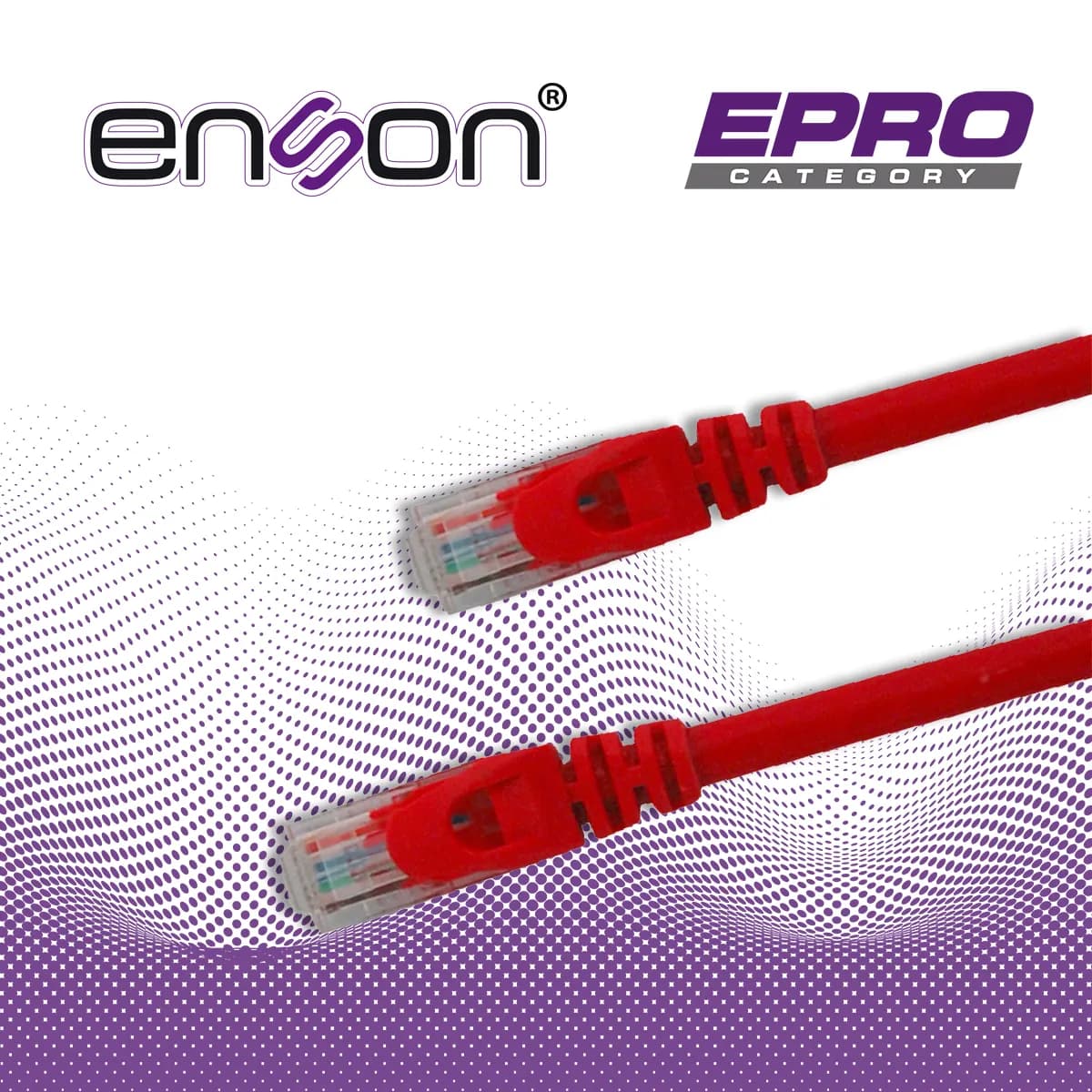 PATCHCORD UTP ENSON P6009R CAT6 90CM ROJO SERIE EPRO 100-II 100 POR CI 5