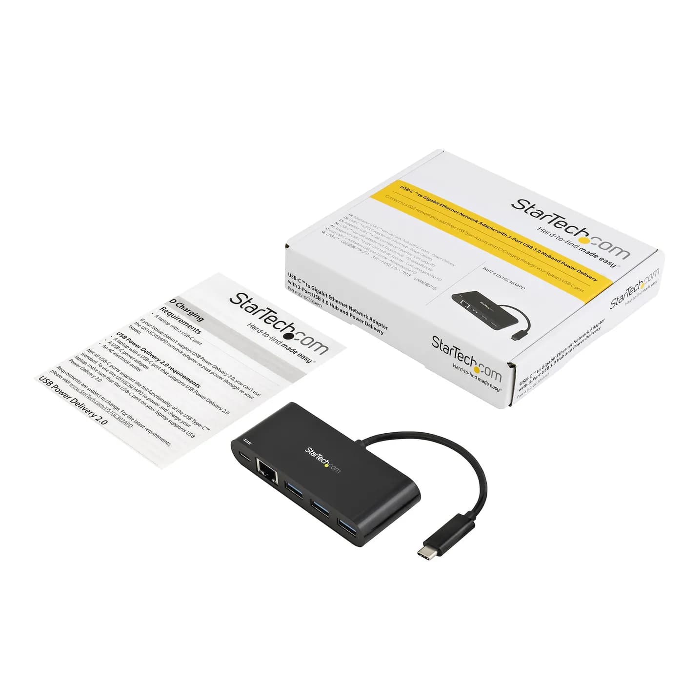 StarTech.com Adaptador Multipuertos USB-C de Red Ethernet con Hub de 3 5