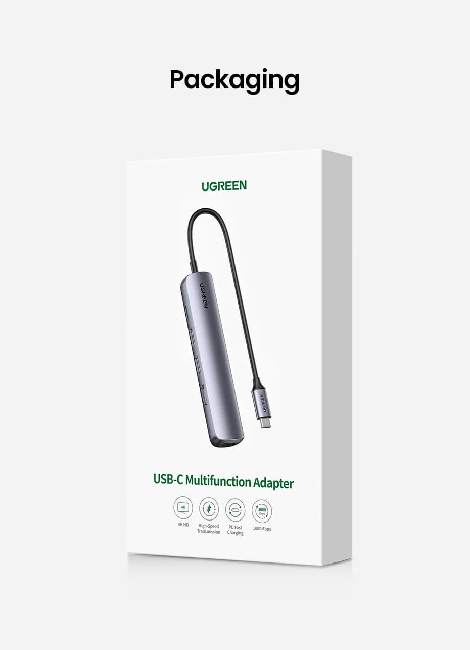 Ugreen 10919 base para laptop o replicador de puertos Alámbrico USB 3. 9