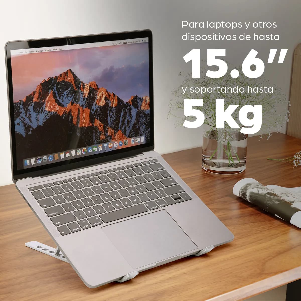 Manhattan Soporte ergonómico, plegable en siete posiciones, para lapto 15