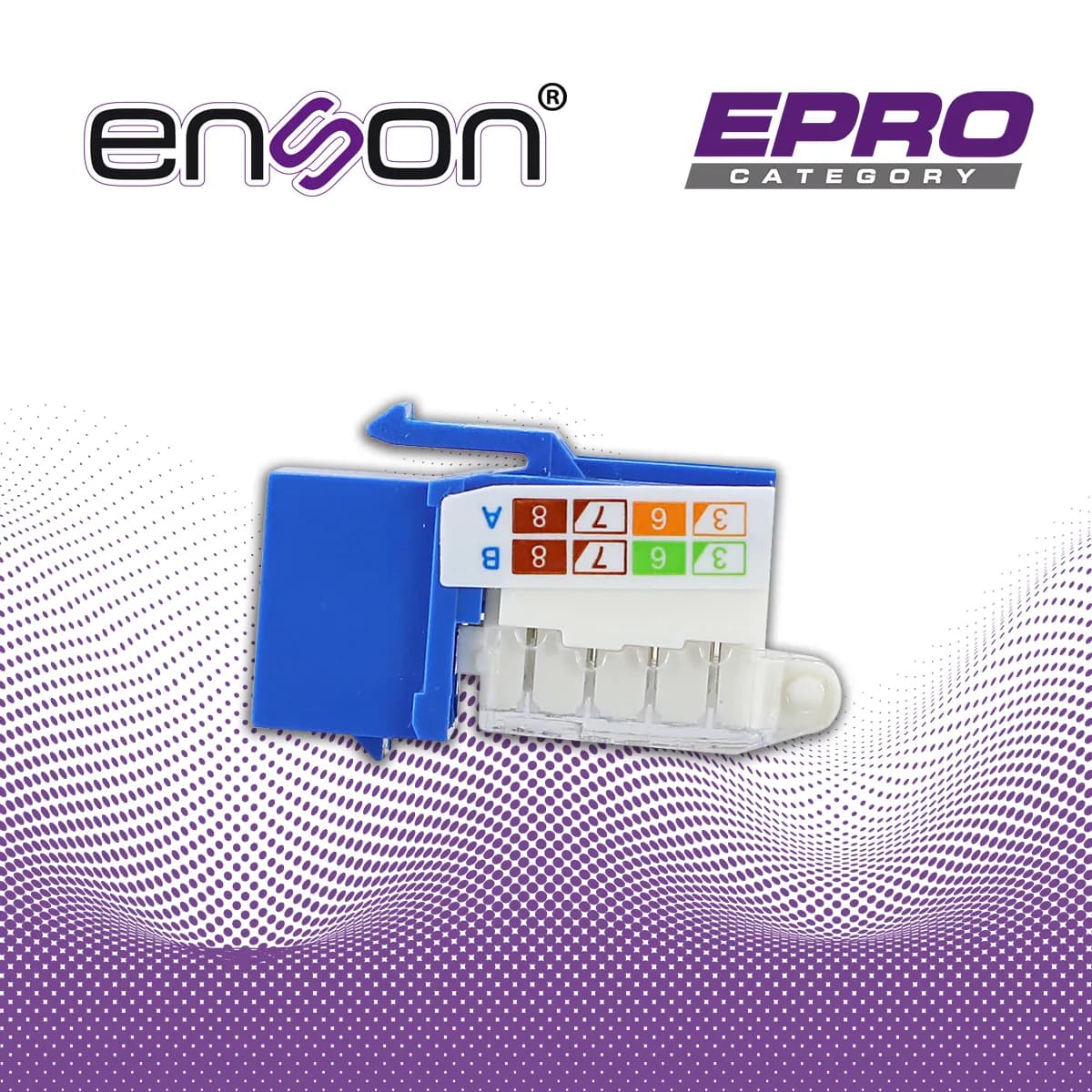 CONECTOR MODULAR JACK RJ45 ENSON EPRO-TLJACK5E-BL SERIE PRO TERMINADO  6