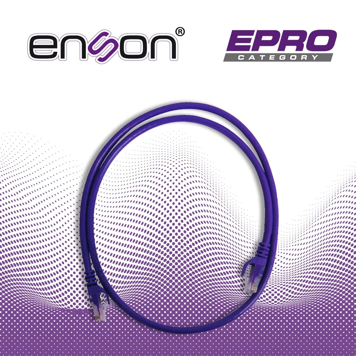 PATCHCORD UTP ENSON P6009P CAT6 90CM MORADO SERIE EPRO 100-II 100 POR  4