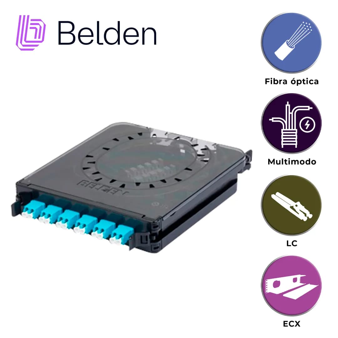 CASSETTE FX ECX MULTIMODO BELDEN  FC3X06LDFS / OM3 / AQUA / LC DUPLEX  2
