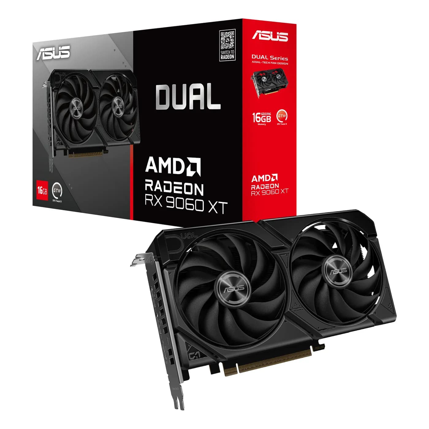 ASUS Dual -RX9060XT-16G AMD Radeon RX 9060 XT 16 GB GDDR6 13