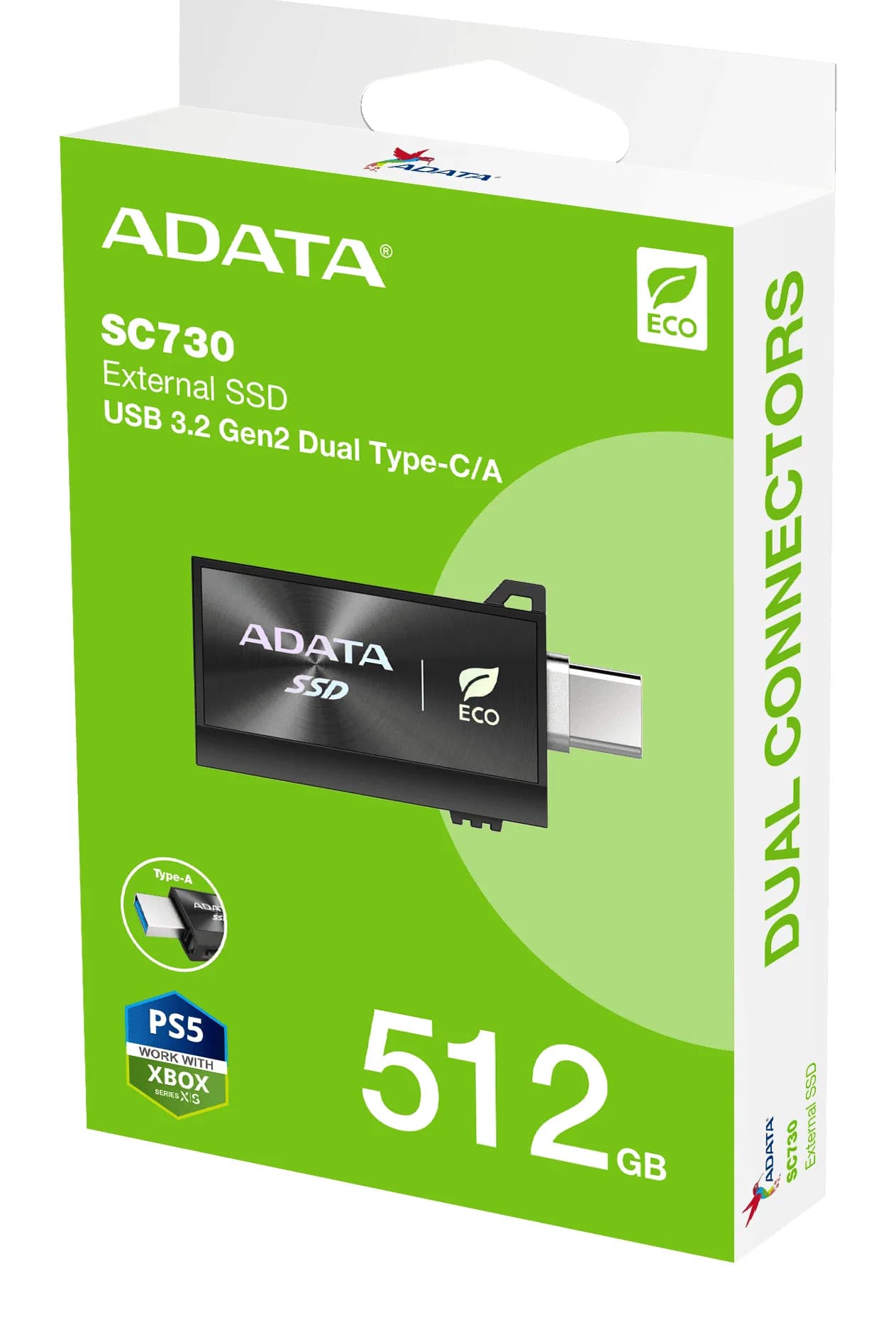 ADATA SC730 512 GB USB Tipo C 3.2 Gen 2 (3.1 Gen 2) Negro 6