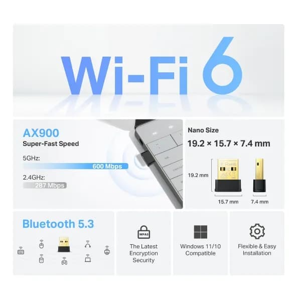 TP-Link Archer TX10UB Nano Bluetooth 600 Mbit/s 4