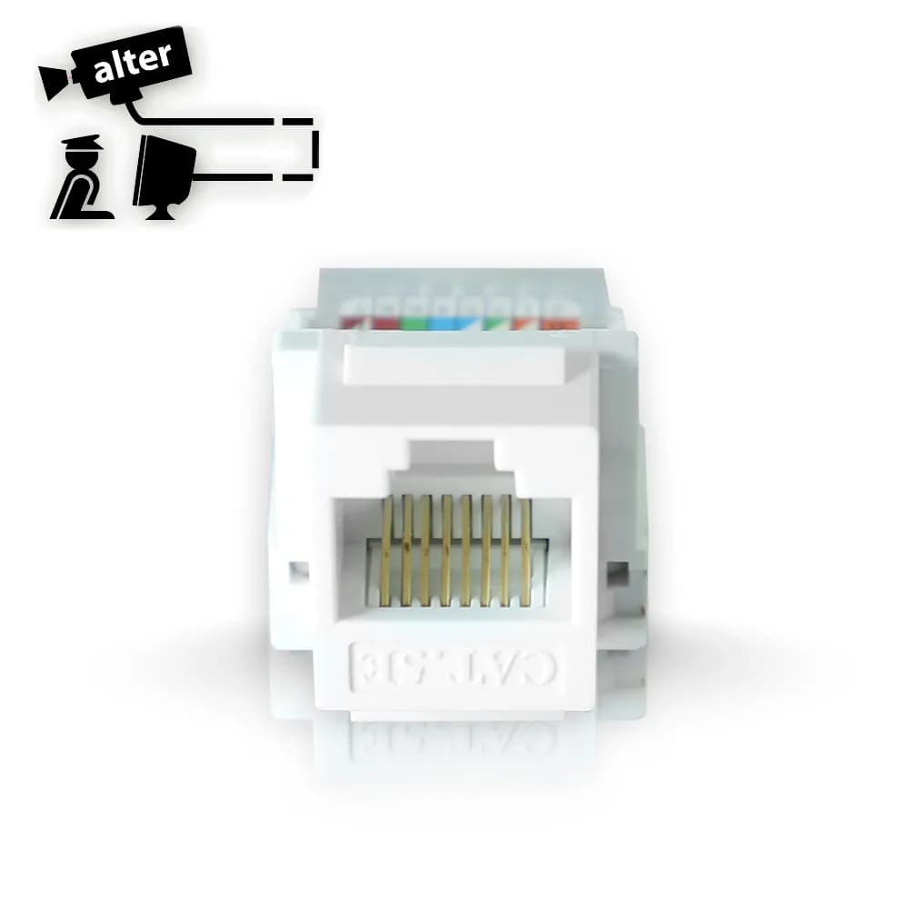 CONECTOR JACK RJ-45 / CAT 5E / COLOR BLANCO / TIPO KEYCONNECT / ARMADO 2