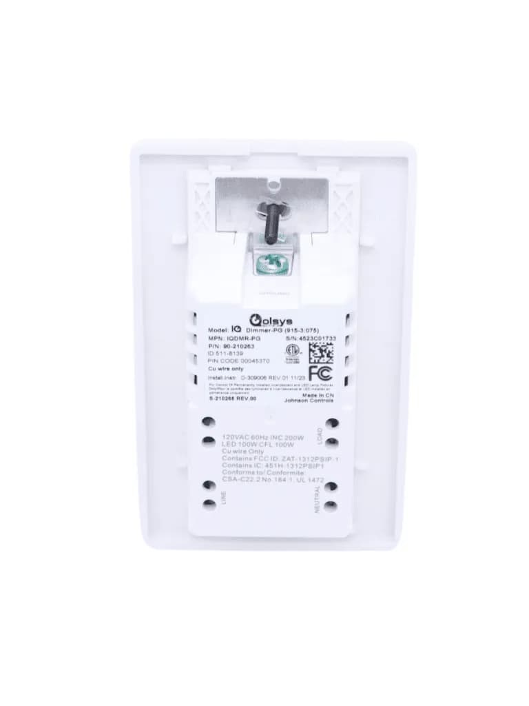 IQ Dimmer Inteligente - Dimmer Inteligente Interior - PowerG 4