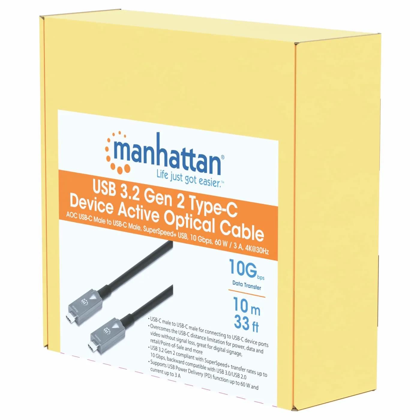 Manhattan 356428 cable USB USB 3.2 Gen 2 (3.1 Gen 2) 10 m USB C 10 Gbi 6
