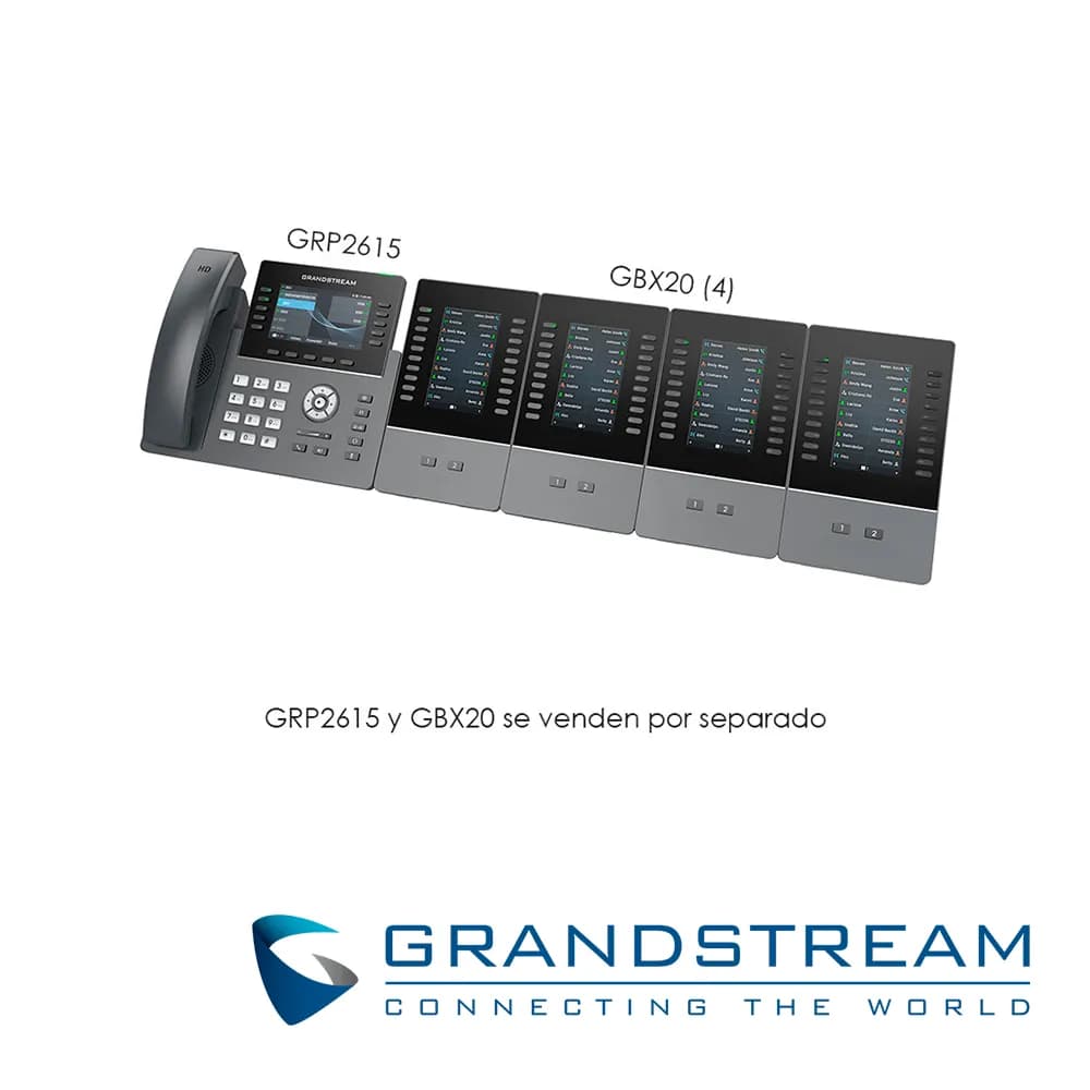 TELEFONO IP GRADO CARRIER WIFI 6 GRANDSTREAM GRP2615 / 16 CUENTAS SIP  4
