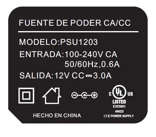 SAXXON PSU1203 - Fuente de Poder Regulada de 12 Vcc 3 Amperes/ Cable d 2
