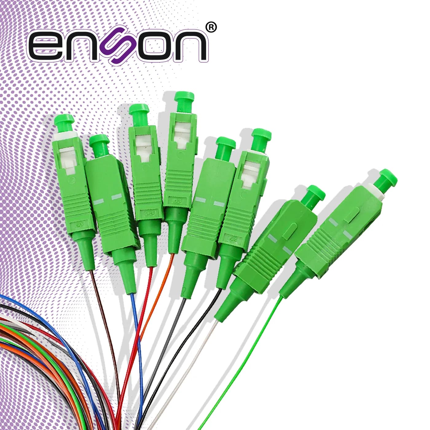 SPLITTER PLC (DIVISOR OPTICO) ENSON ENS-PLC1X8 CON CONECTORES SC APC 1 5