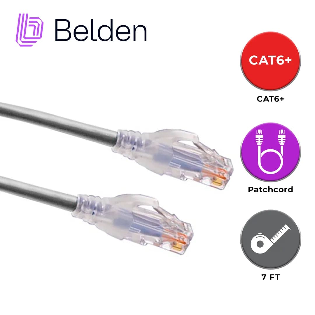 PATCH CORD UTP CAT6+ BELDEN C601108007 / INTERIOR / GRIS / 4 PARES / 2 2