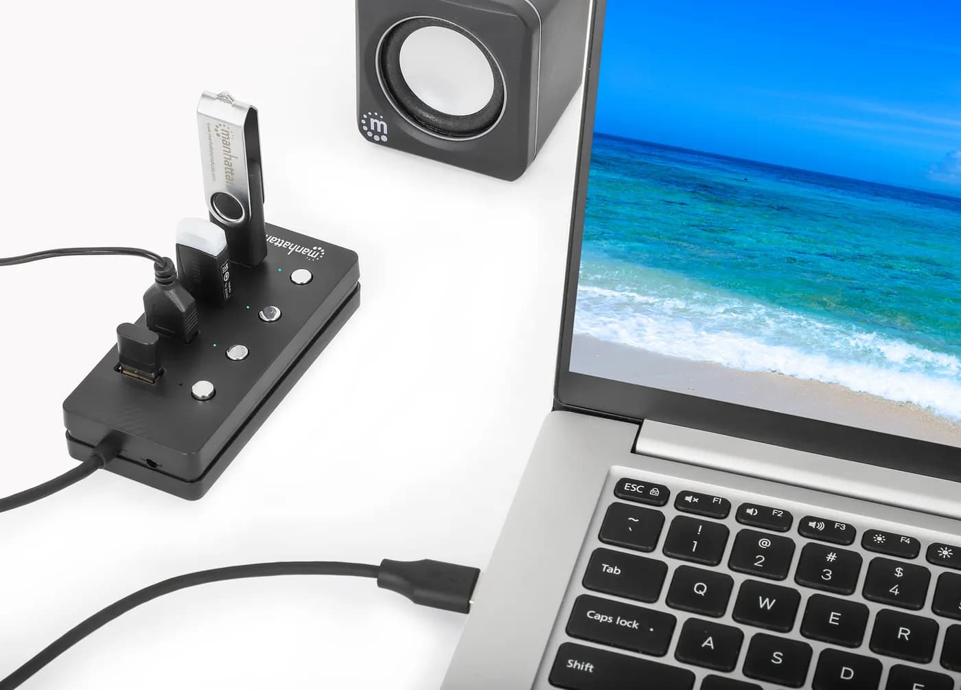 Manhattan 180887 base para laptop o replicador de puertos USB 3.2 Gen  5