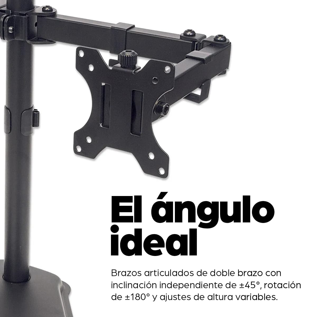 Manhattan Soporte para dos monitores, movimiento con brazos de doble a 7