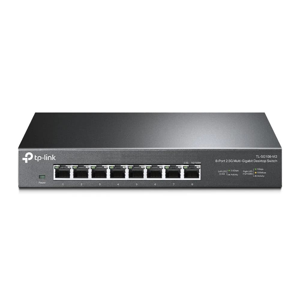 Switch no administrable / 8 puertos 2.5G / 40 Gbps switching / Fanless 2