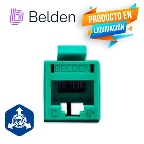 CONECTOR MODULAR JACK RJ45 CAT6 REVCONNECT BELDEN RV6MJKUGN-S1 ESTILO  2