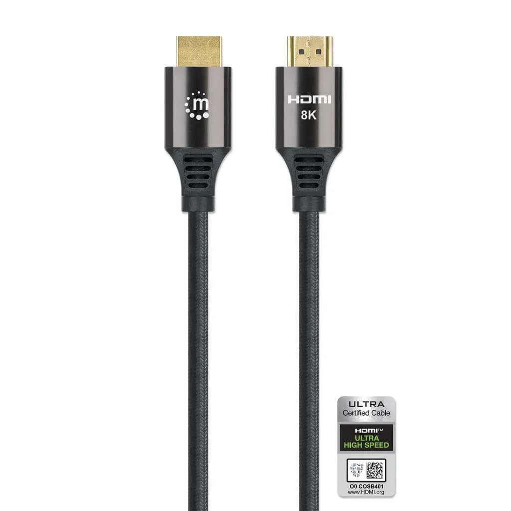 Manhattan Cable HDMI Certificado de Ultra Alta Velocidad, 8K a 60 Hz o 4