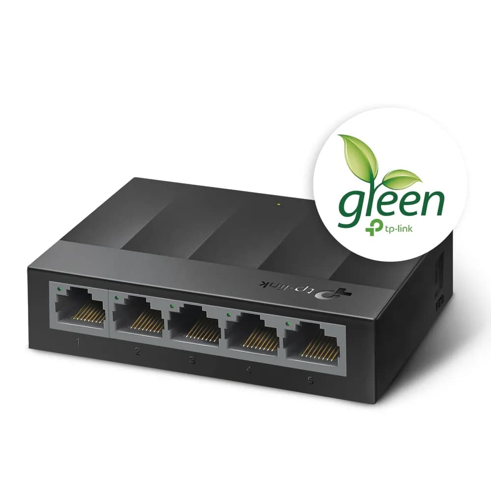 Switch / 5 Puertos Gigabit / 10 Gbps / Fanless / 3.5×2.8×0.9 in 2