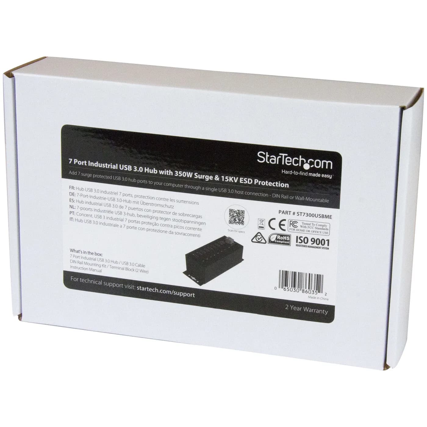StarTech.com Hub Concentrador USB de 7 Puertos con Adaptador de Corrie 5