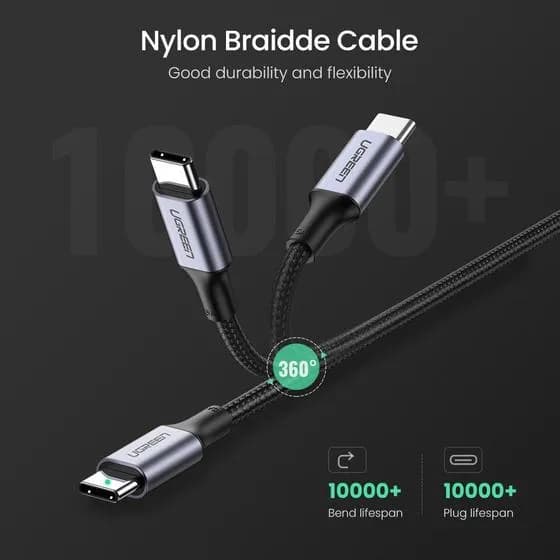Ugreen 70429 cable USB 1 m USB C 0.48 Gbit/s 100 W Negro 6