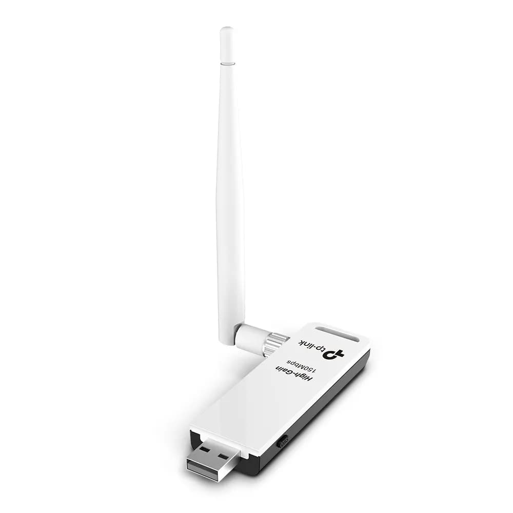 Adaptador USB Wi-Fi / 150 Mbps / 2.4 GHz / Antena Desmontable 4 dBi /  3