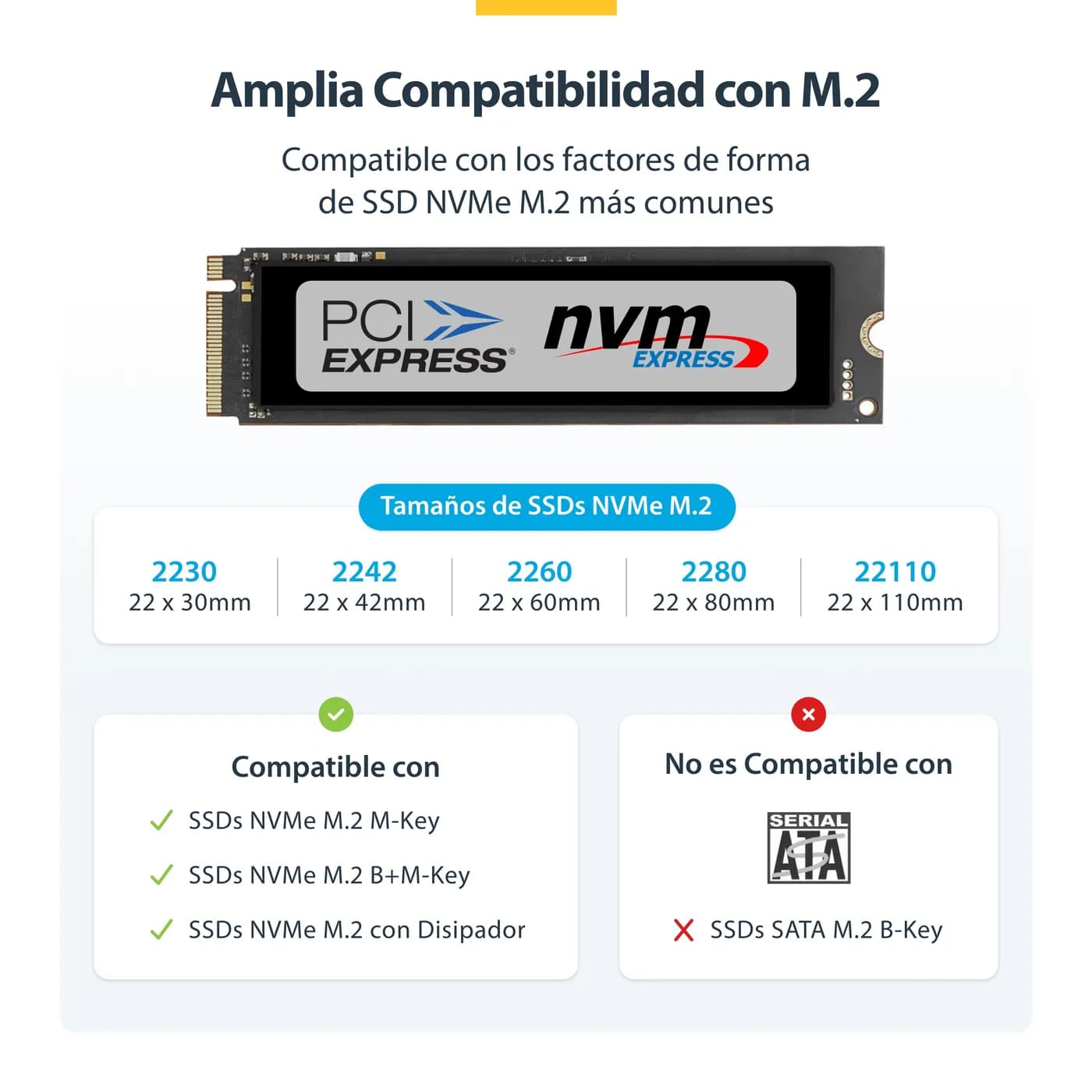 StarTech.com Dock Adaptador USB-C/USB-A a NVMe M.2 - 10Gbps - Lector E 12