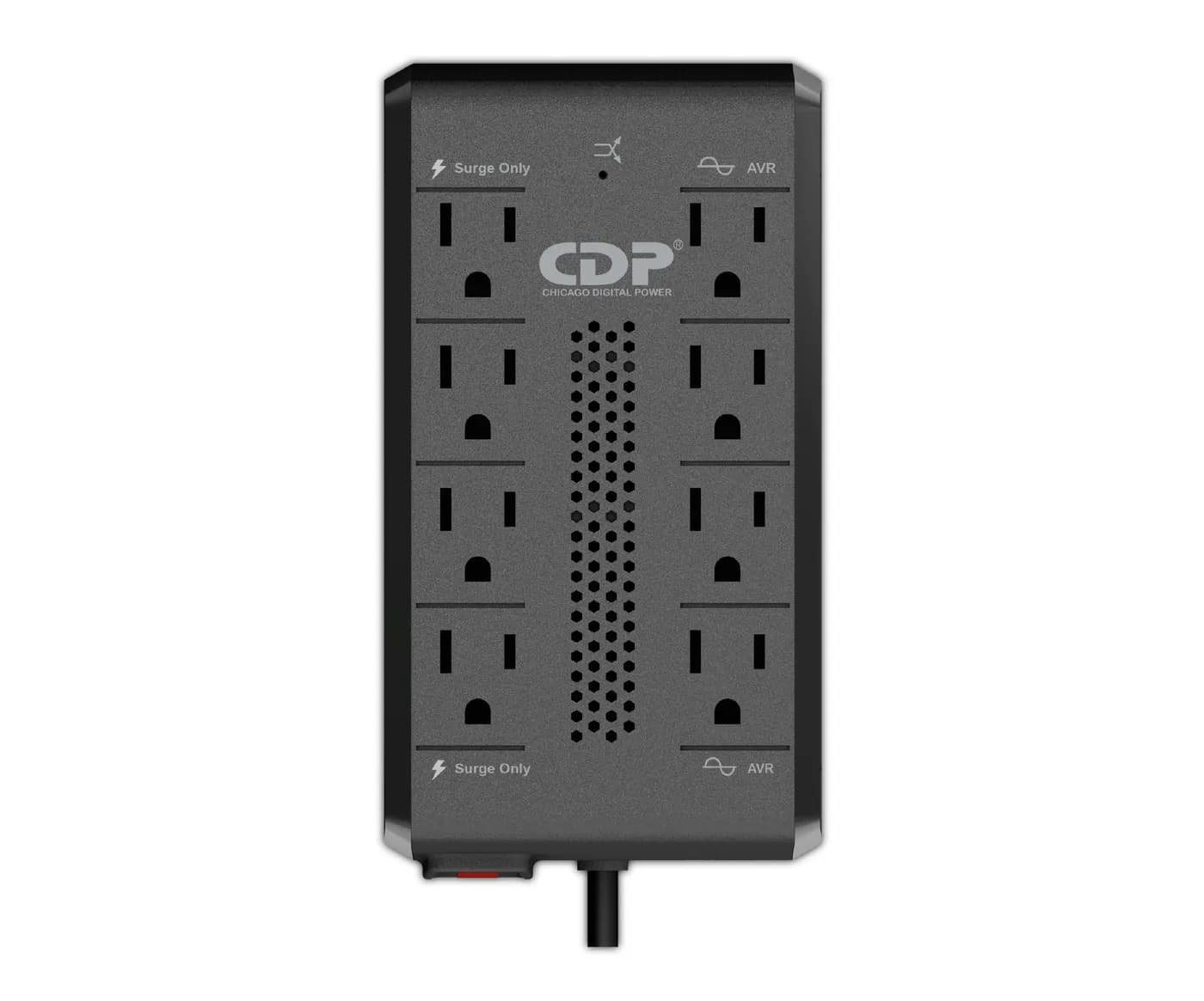 CDP RAVR1408 regulador de voltaje 8 salidas AC 85 V Negro 2