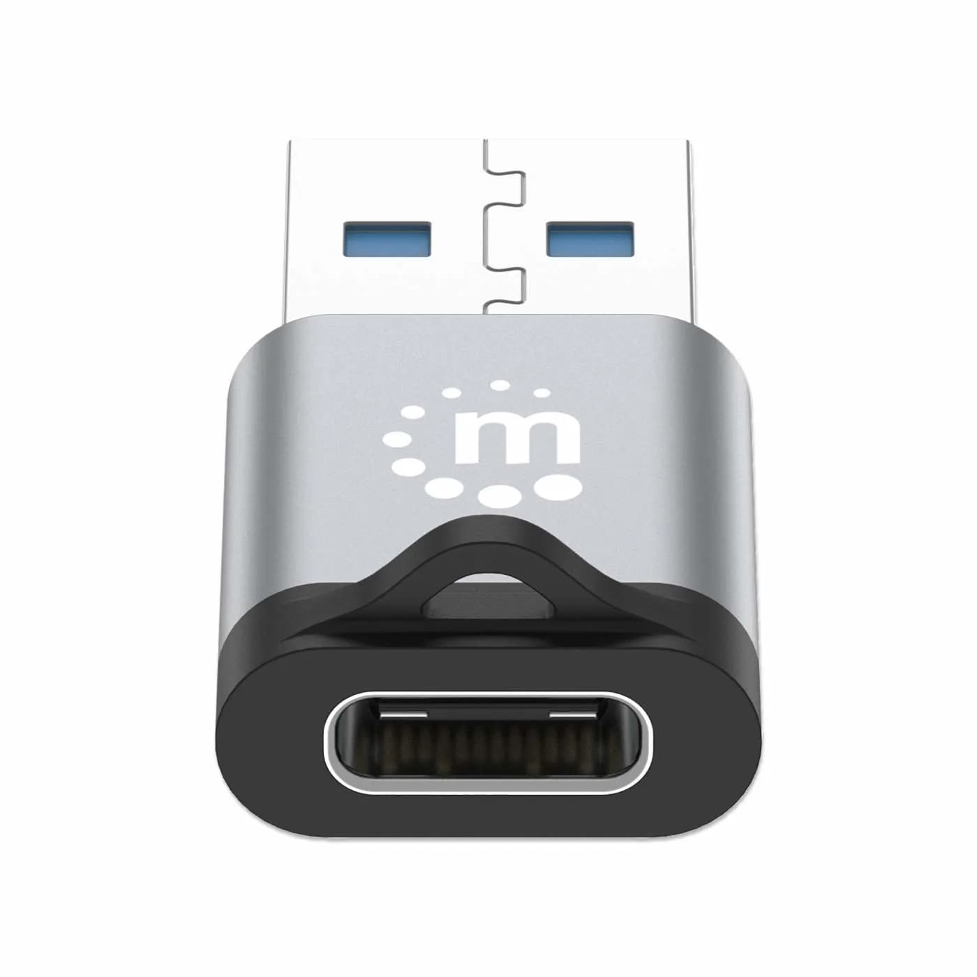Manhattan 356305 cambiadores de género de cables USB-A USB-C Negro, Gr 3