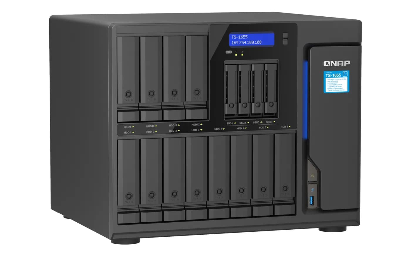 QNAP TS-1655 NAS Tower Intel Atom® C5125 8 GB DDR4 0 TB QNAP Turbo Sys 7