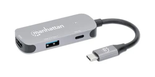 Manhattan Docking Station USB-C a HDMI, 3 en 1 con suministro de energ 4