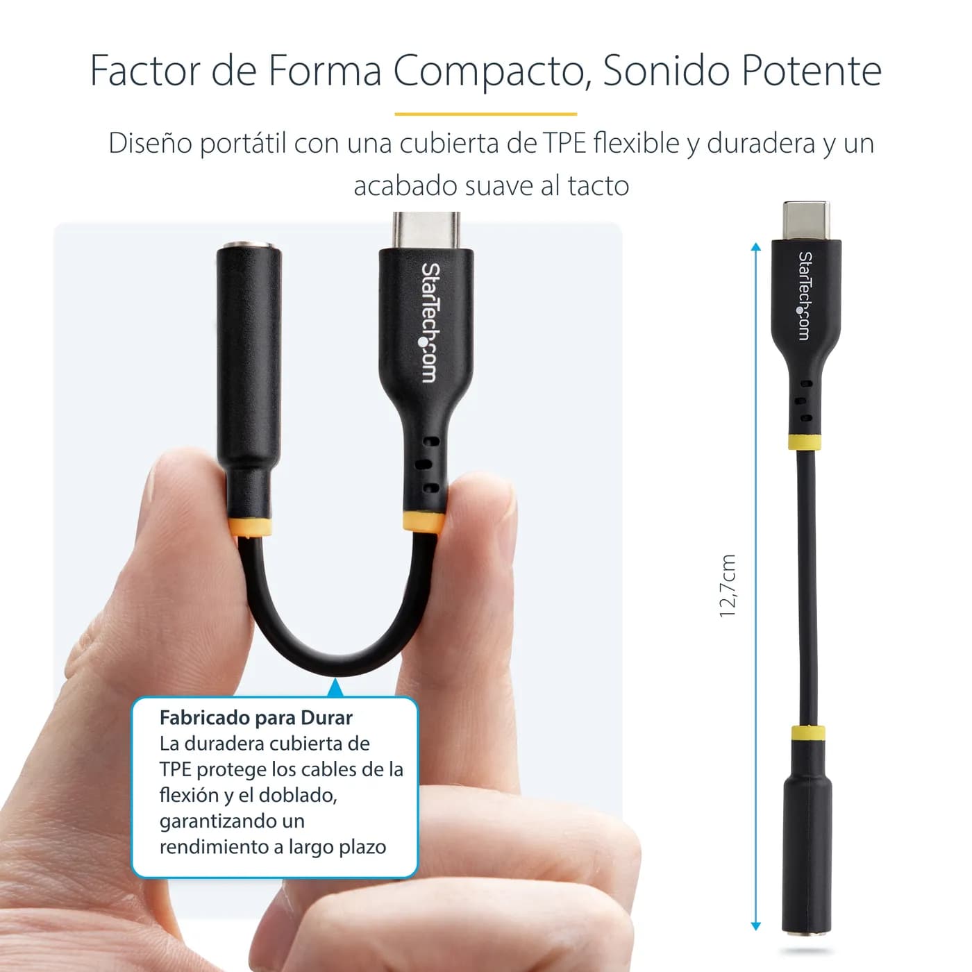 StarTech.com Adaptador de Audio USB-C a 3.5mm TRRS Minijack - Adaptado 10