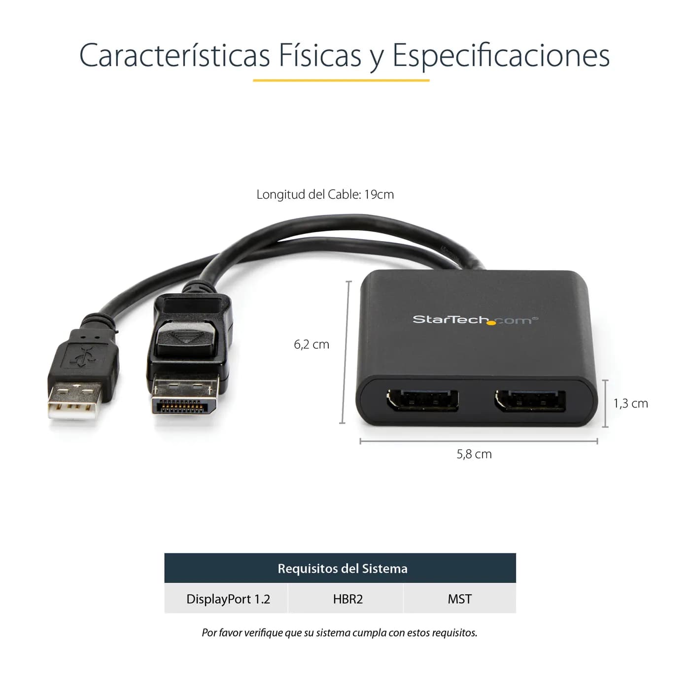 StarTech.com Hub MST de 2 Puertos DisplayPort 1.2 - Divisor Splitter D 11