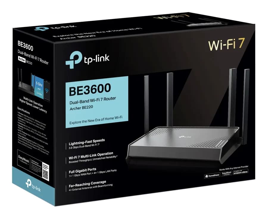 TP-Link Archer BE220 router inalámbrico Gigabit Ethernet Doble banda ( 4