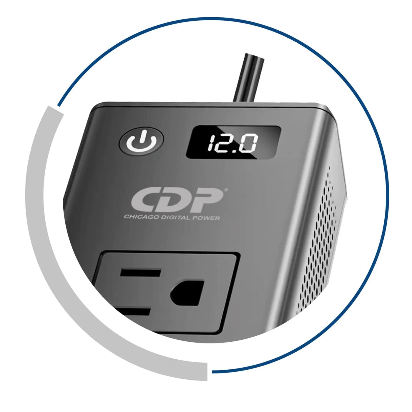 CDP XVU212 adaptador e inversor de corriente Interior 200 W Negro, Gri 5