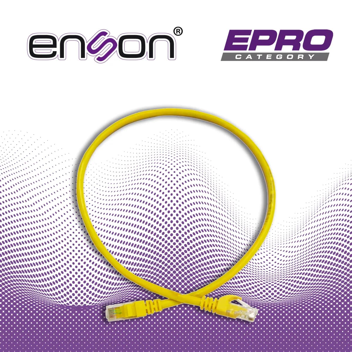 PATCHCORD UTP ENSON P6006Y CAT6 60CM AMARILLO SERIE EPRO 100-II 100 PO 4