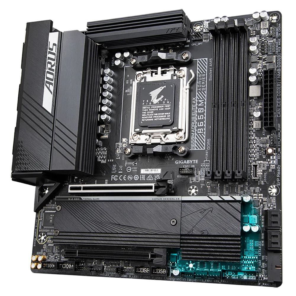 GIGABYTE B650M AORUS ELITE AX placa base AMD B650 Enchufe AM5 Micro AT 5