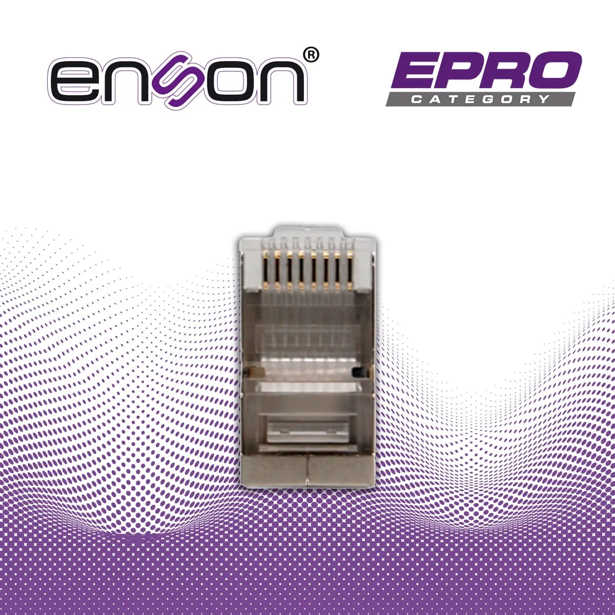 CONECTOR PLUG  SRJ45 BLINDADO CAT6 ENSON ENS-SRJ45-CAT6 PARA CABLE UTP 5