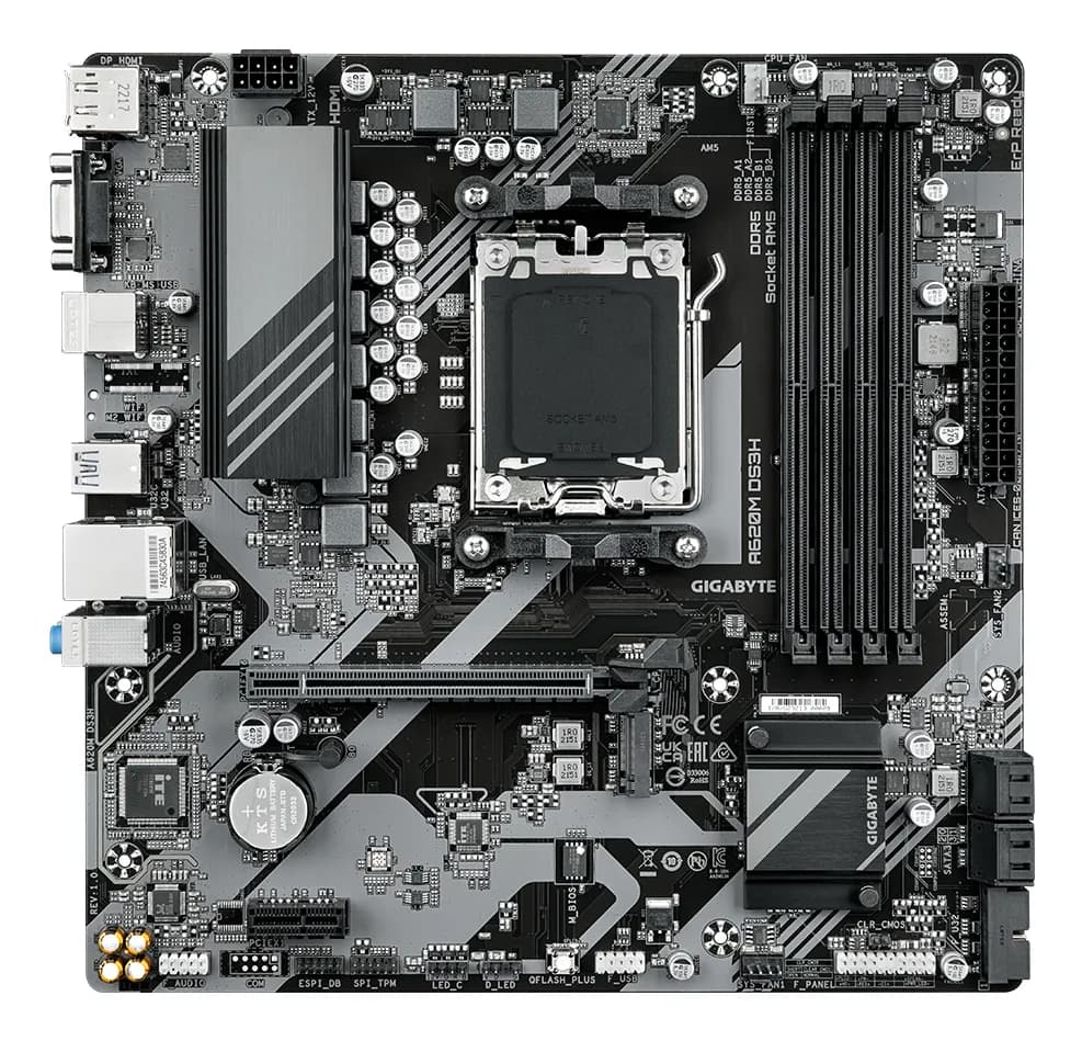 GIGABYTE A620M DS3H placa base AMD A620 Enchufe AM5 Micro ATX 2