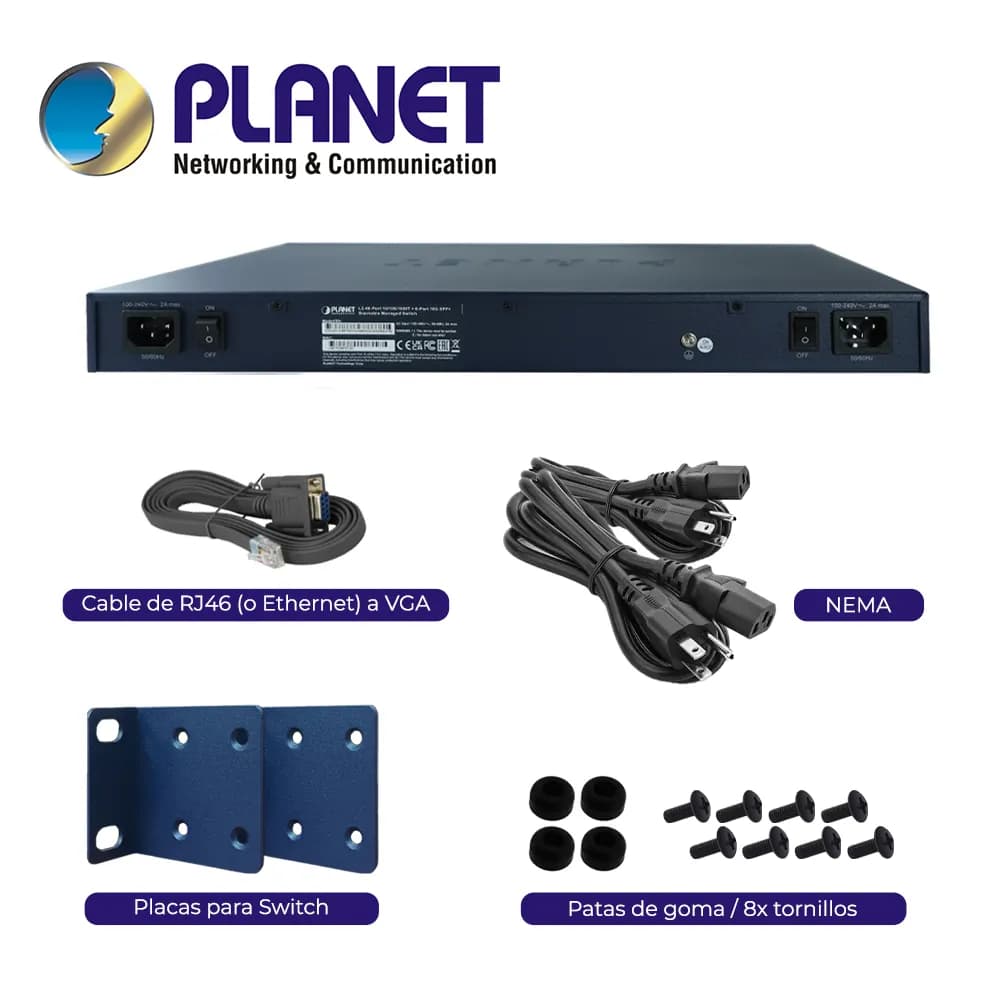 SWITCH PLANET STACKING SGS-6310-48T6X ADMINISTRABLE L2 + L3 RUTEO ESTA 4
