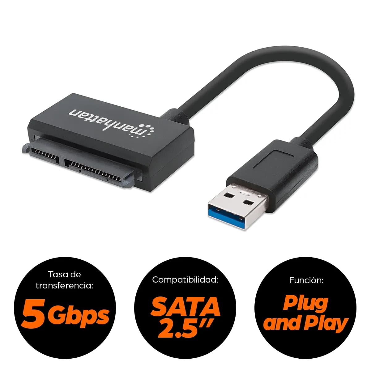 Manhattan Adaptador USB SuperSpeed a SATA 7