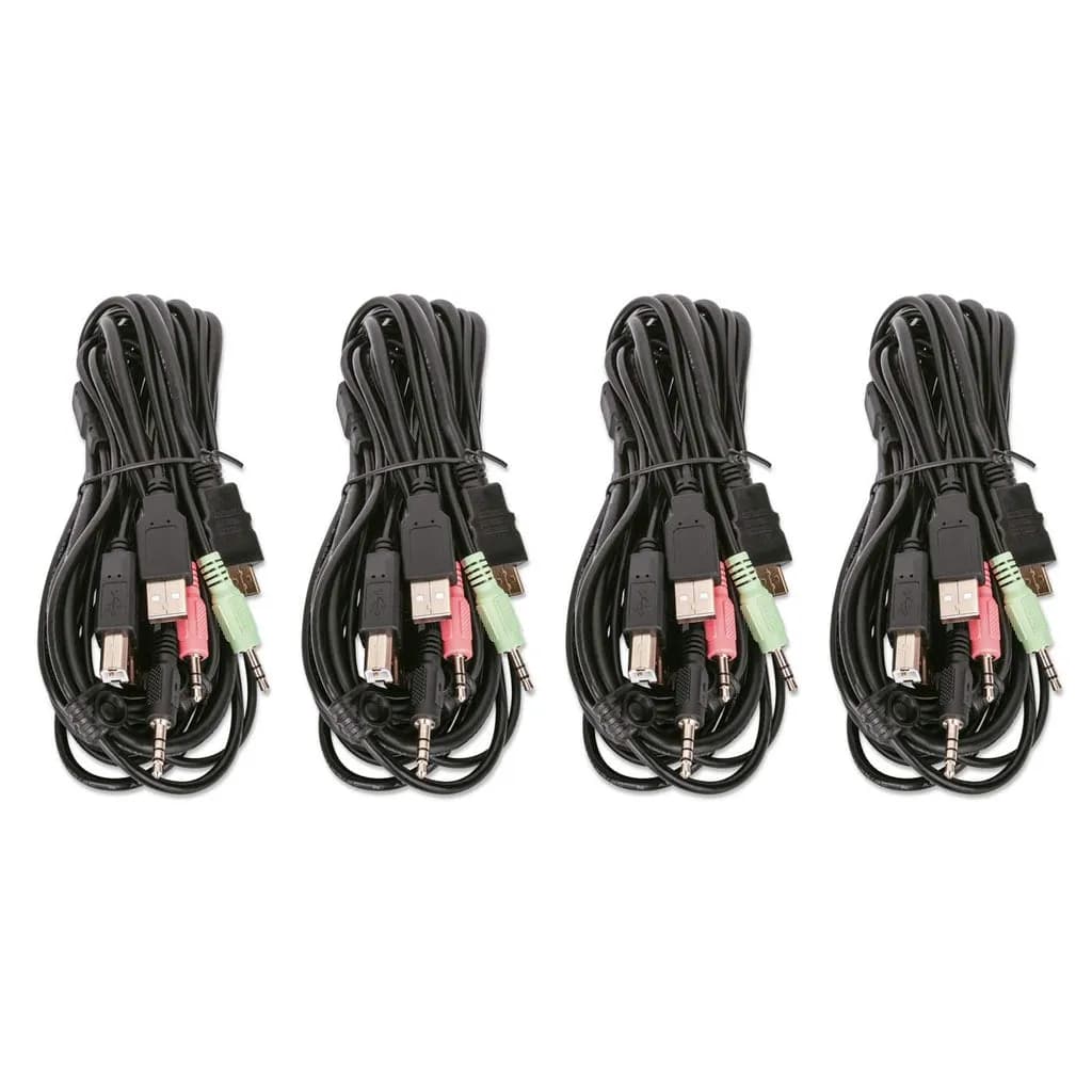 Manhattan Switch KVM HDMI de 4 puertos para dos monitores 7