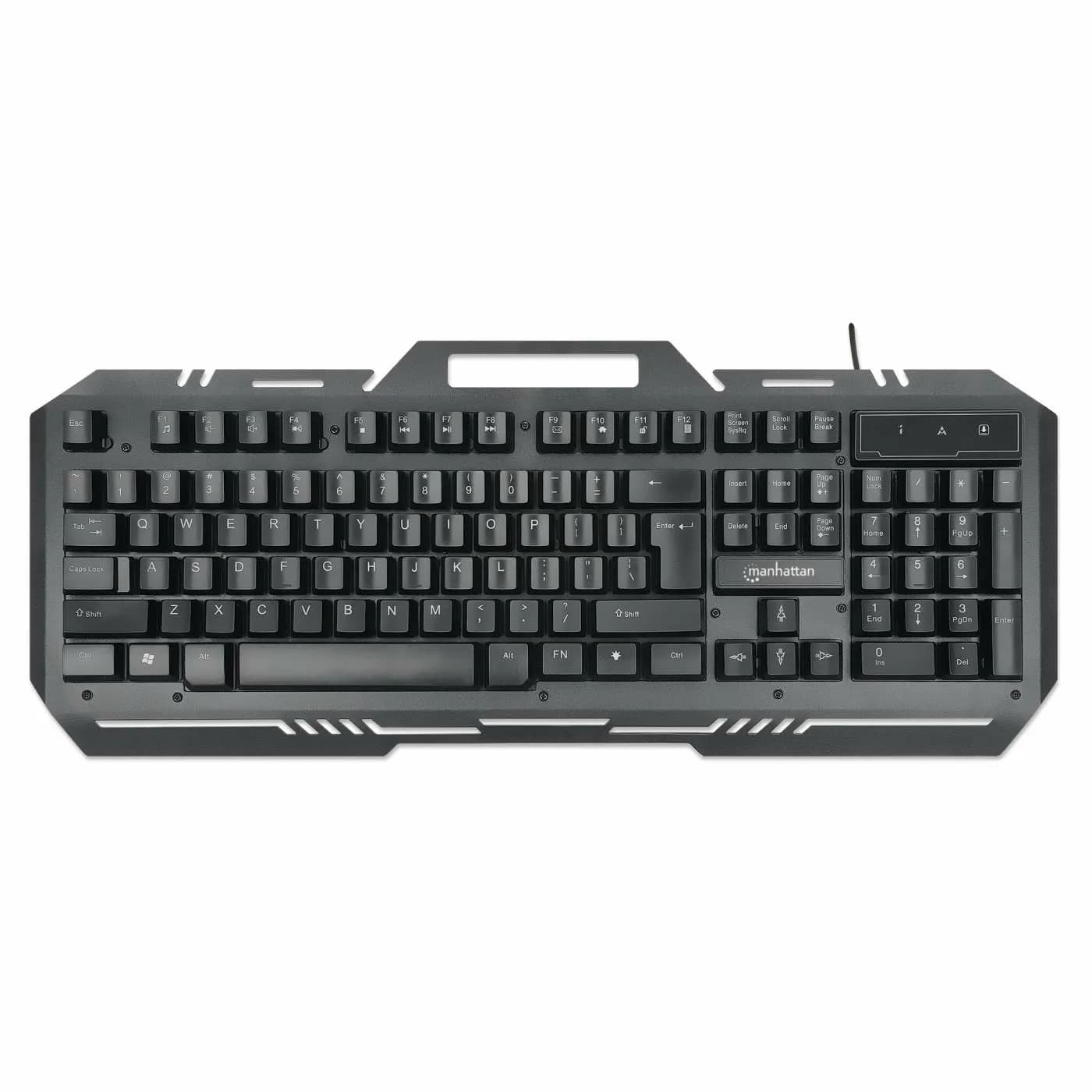 Manhattan Teclado Gaming LED con pánel metálico para celular 12 teclas 9