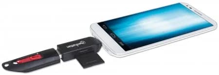 Manhattan Lector OTG de tarjetas con puerto USB 2.0. imPORT Link 8
